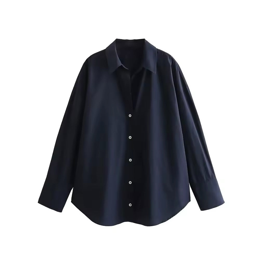 Chemise large avec col revers