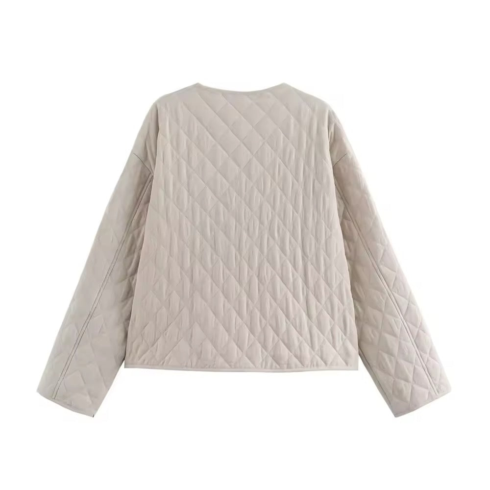 VESTE REMBOURRÉE EFFET LIN