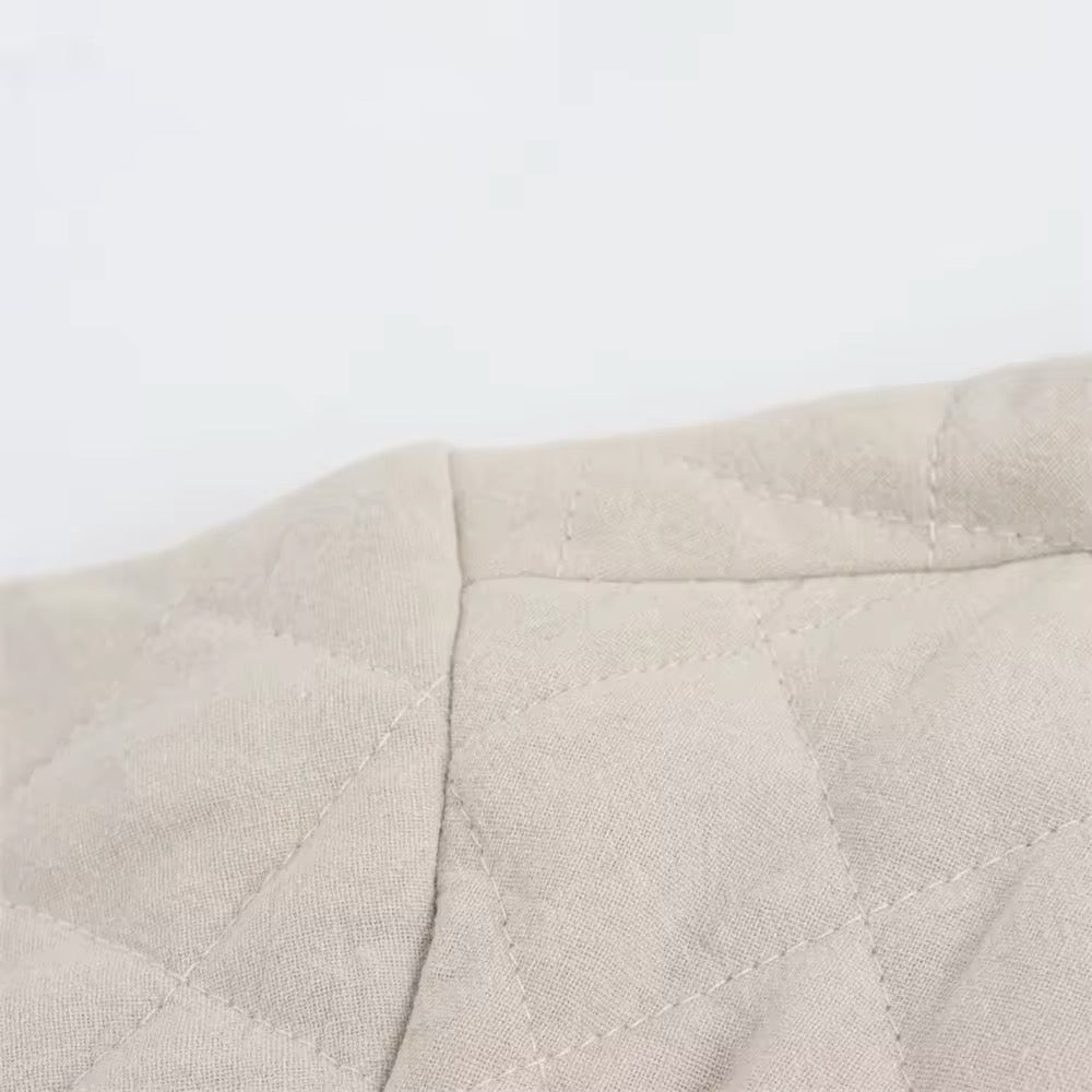 VESTE REMBOURRÉE EFFET LIN