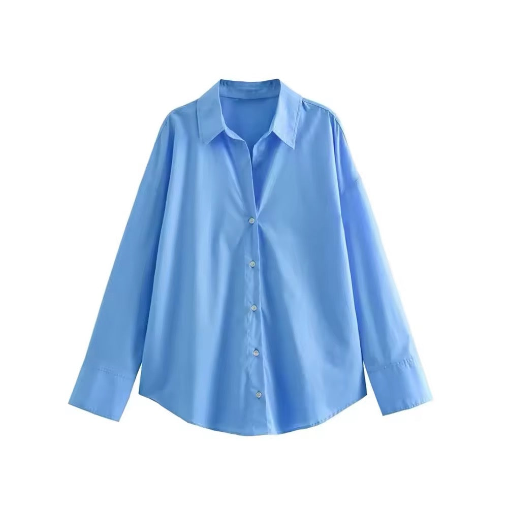Chemise large avec col revers