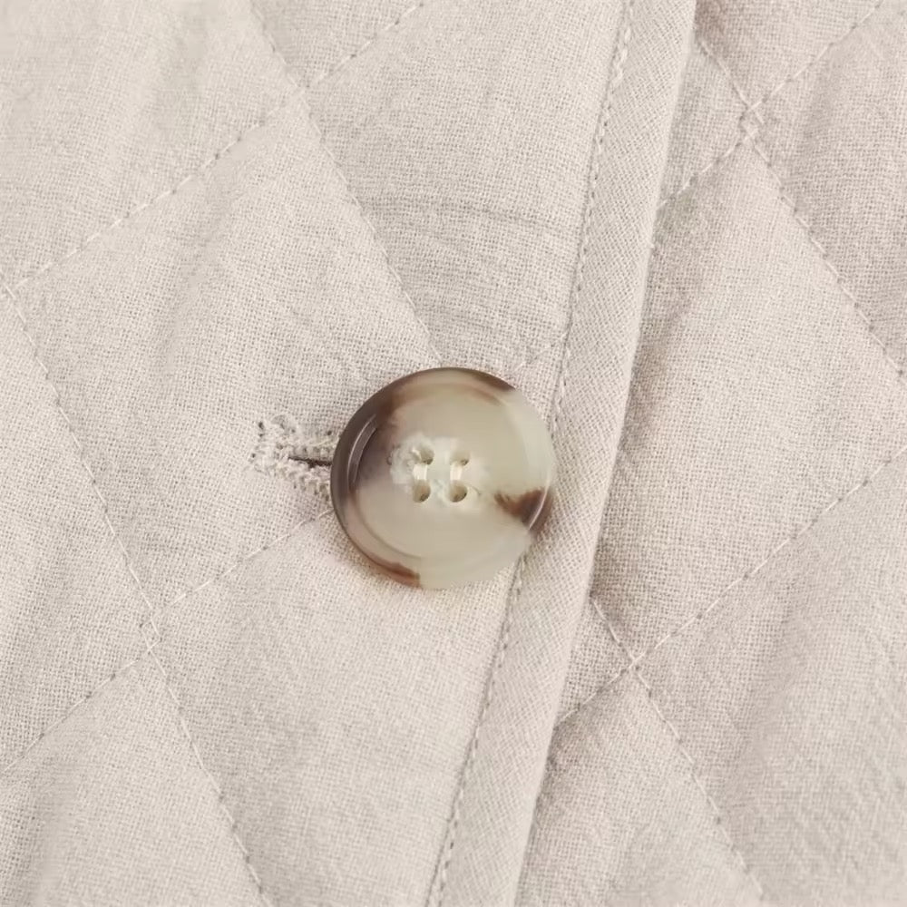 VESTE REMBOURRÉE EFFET LIN