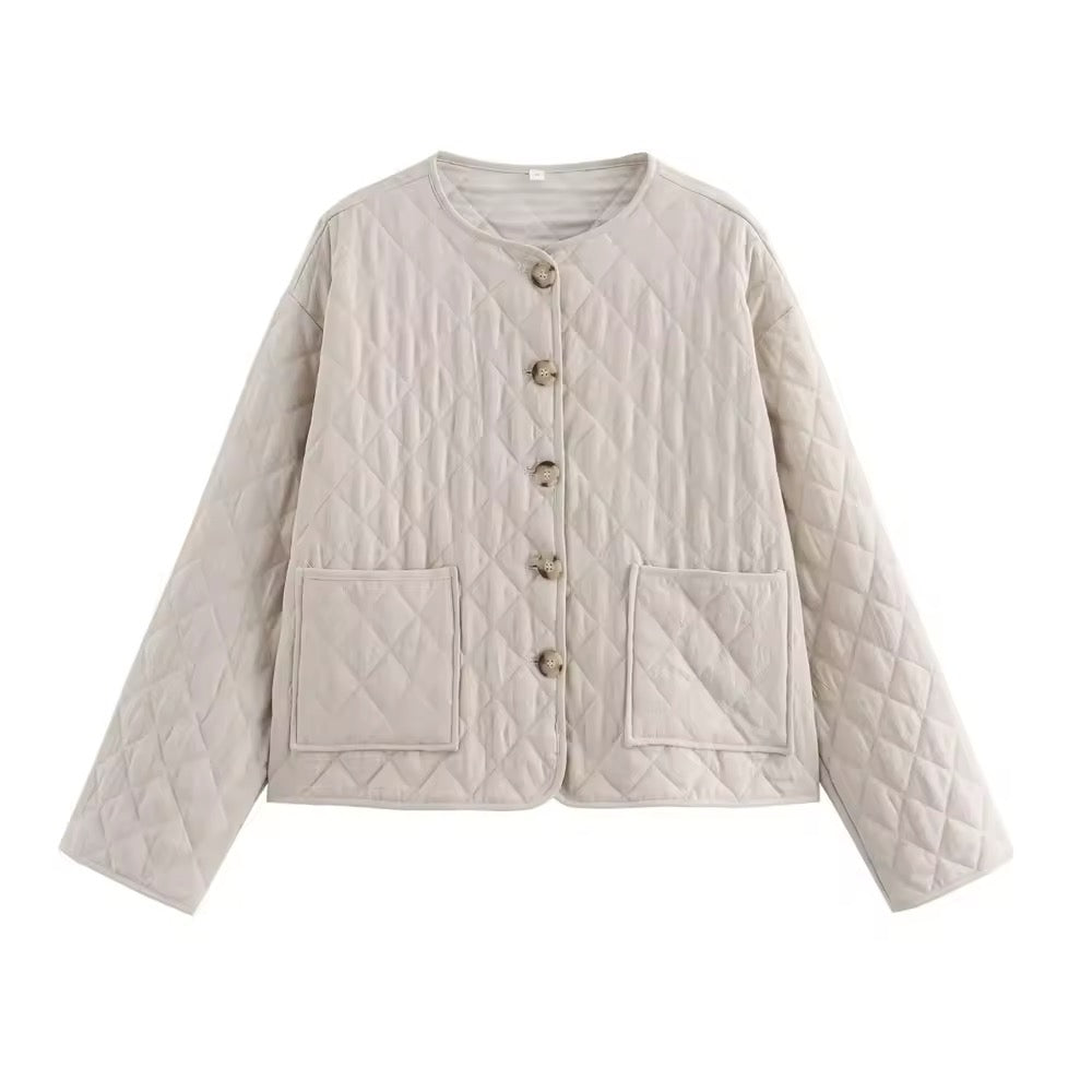 VESTE REMBOURRÉE EFFET LIN