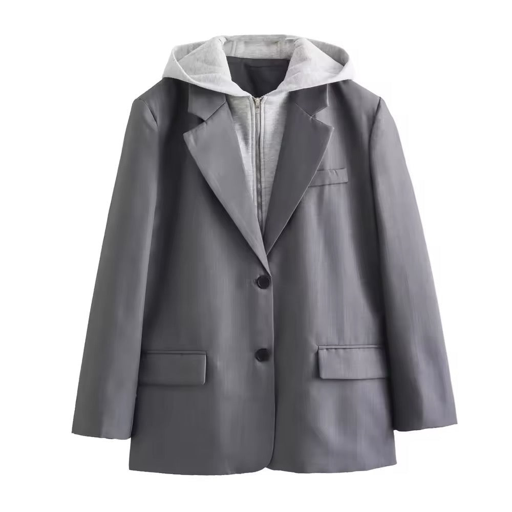 BLAZER CON CAPPUCCIO E ZIP
