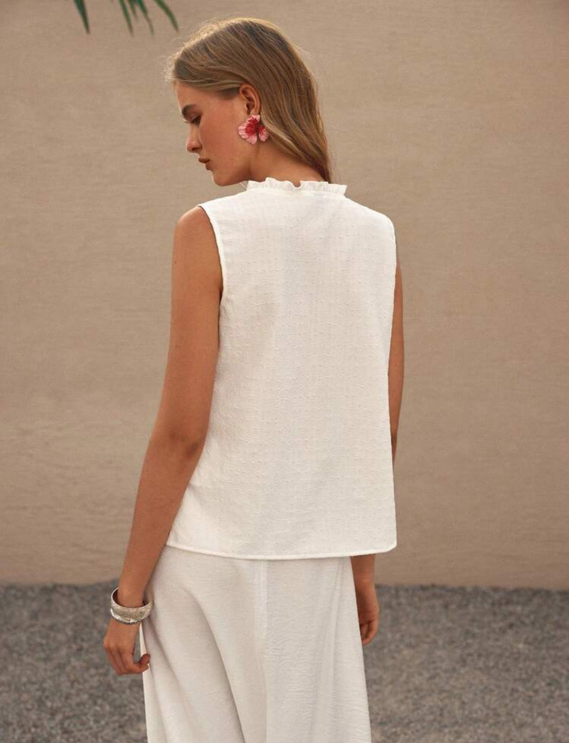 BLOUSE À VOLANTS AVEC NŒUD