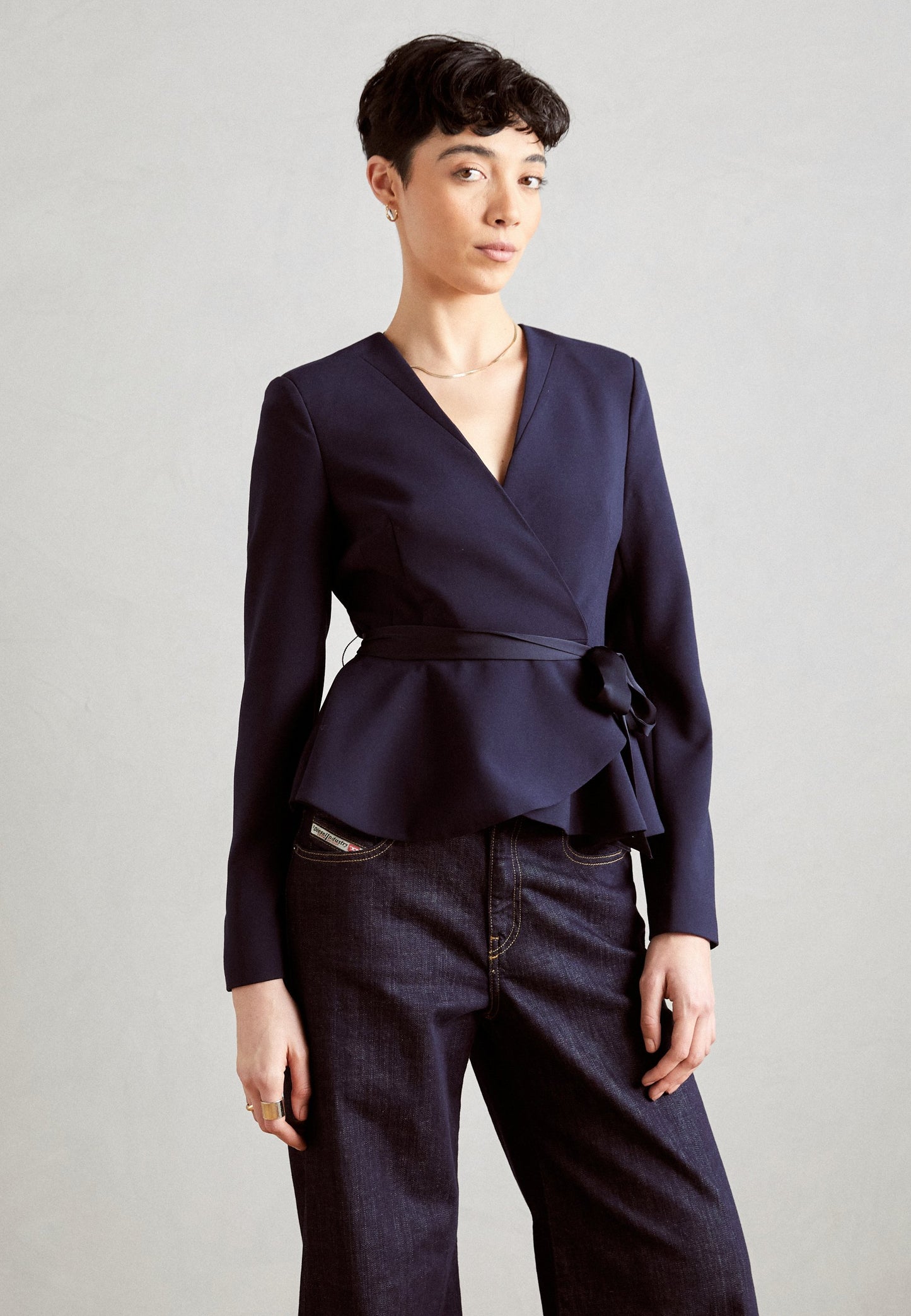 Blazer doppiopetto con cintura