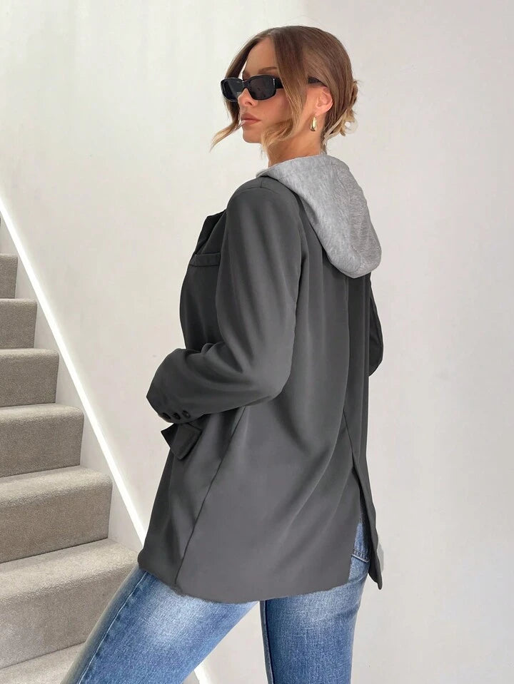 BLAZER CON CAPPUCCIO E ZIP