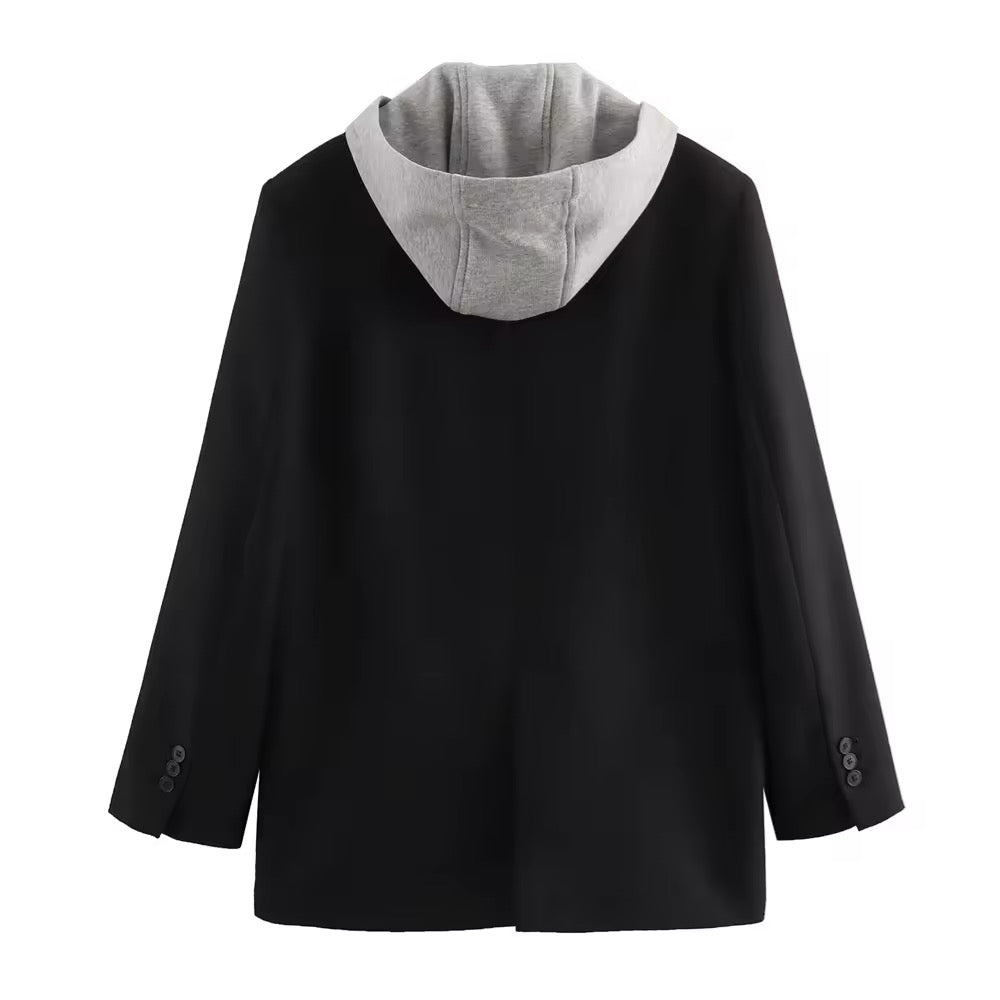 BLAZER À CAPUCHE ZIPPÉ