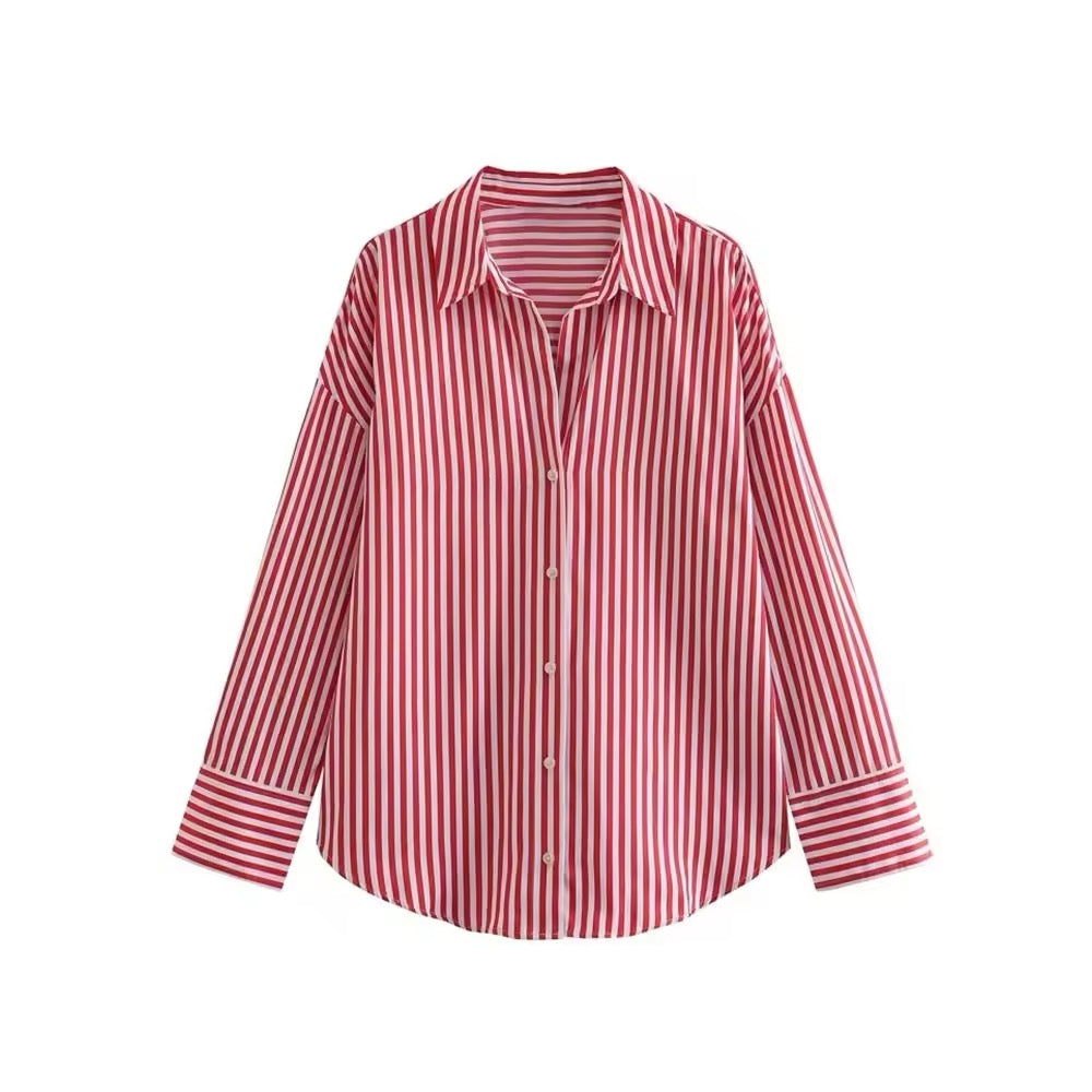 Chemise large avec col revers