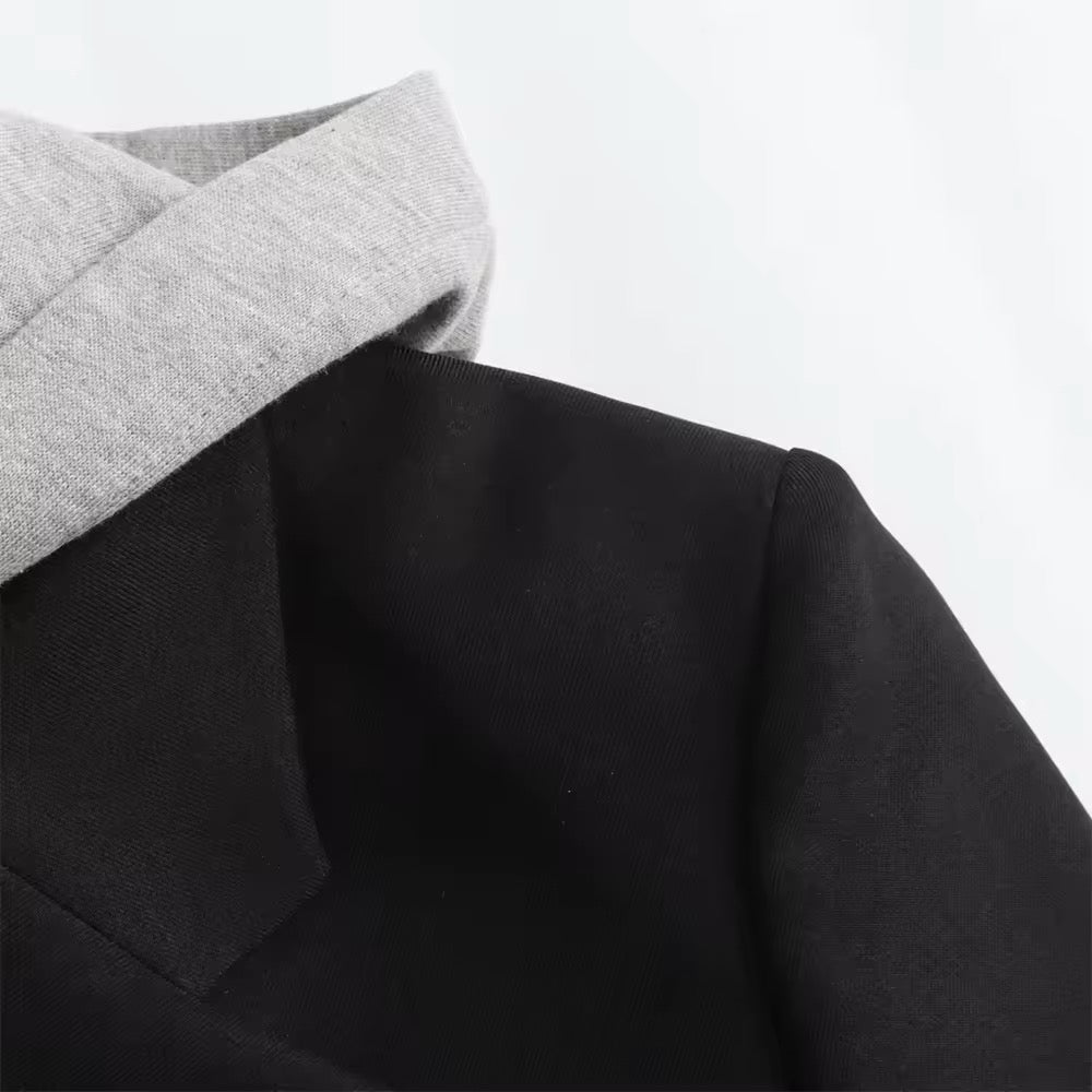 BLAZER À CAPUCHE ZIPPÉ