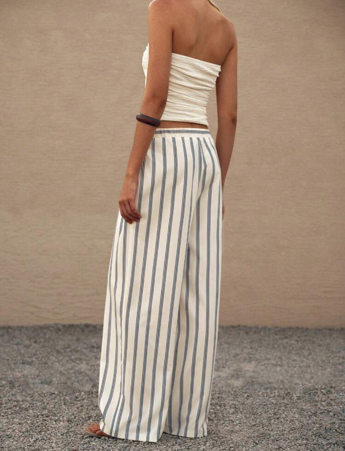 PANTALON DÉCONTRACTÉ LONG À RAYURES
