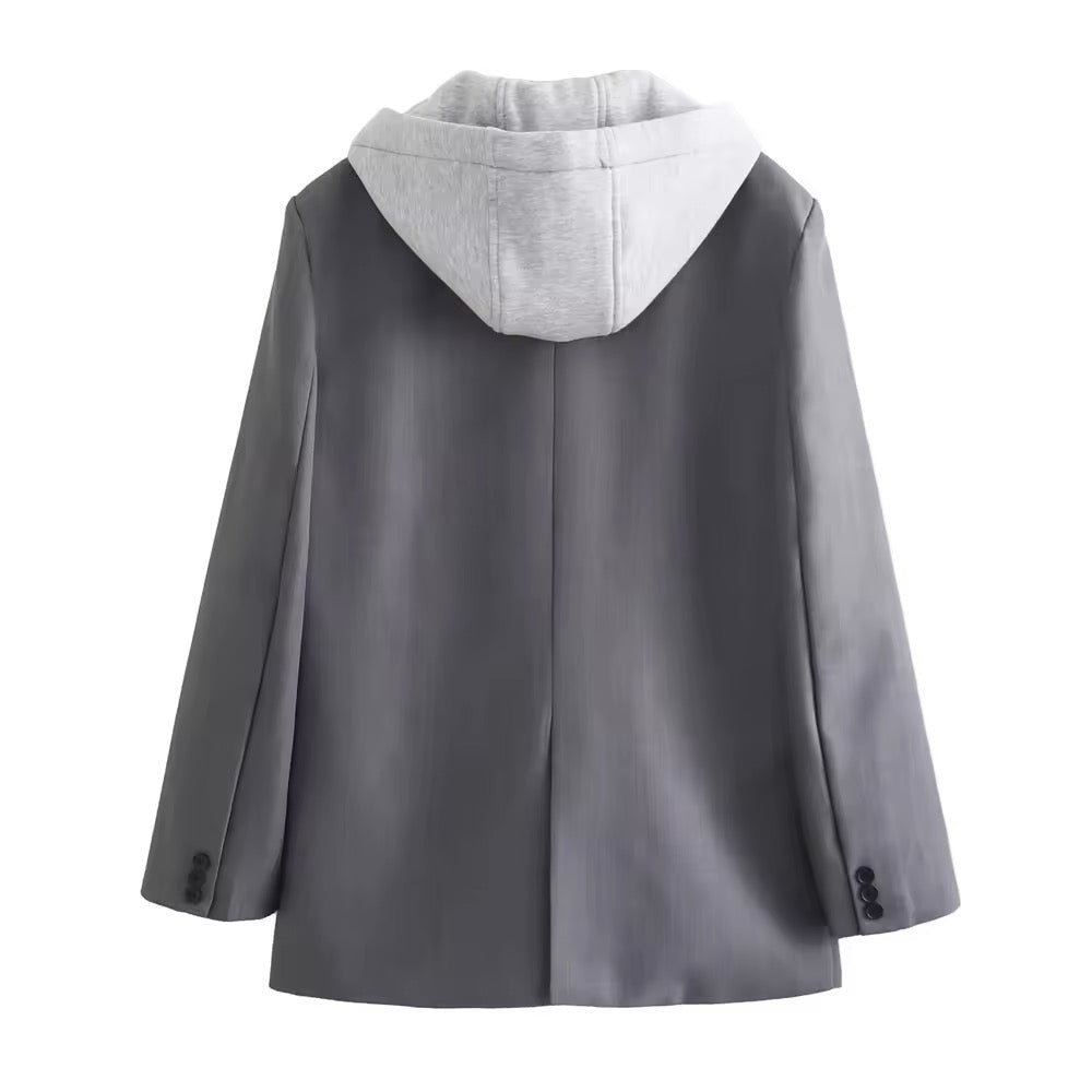 BLAZER CON CAPPUCCIO E ZIP