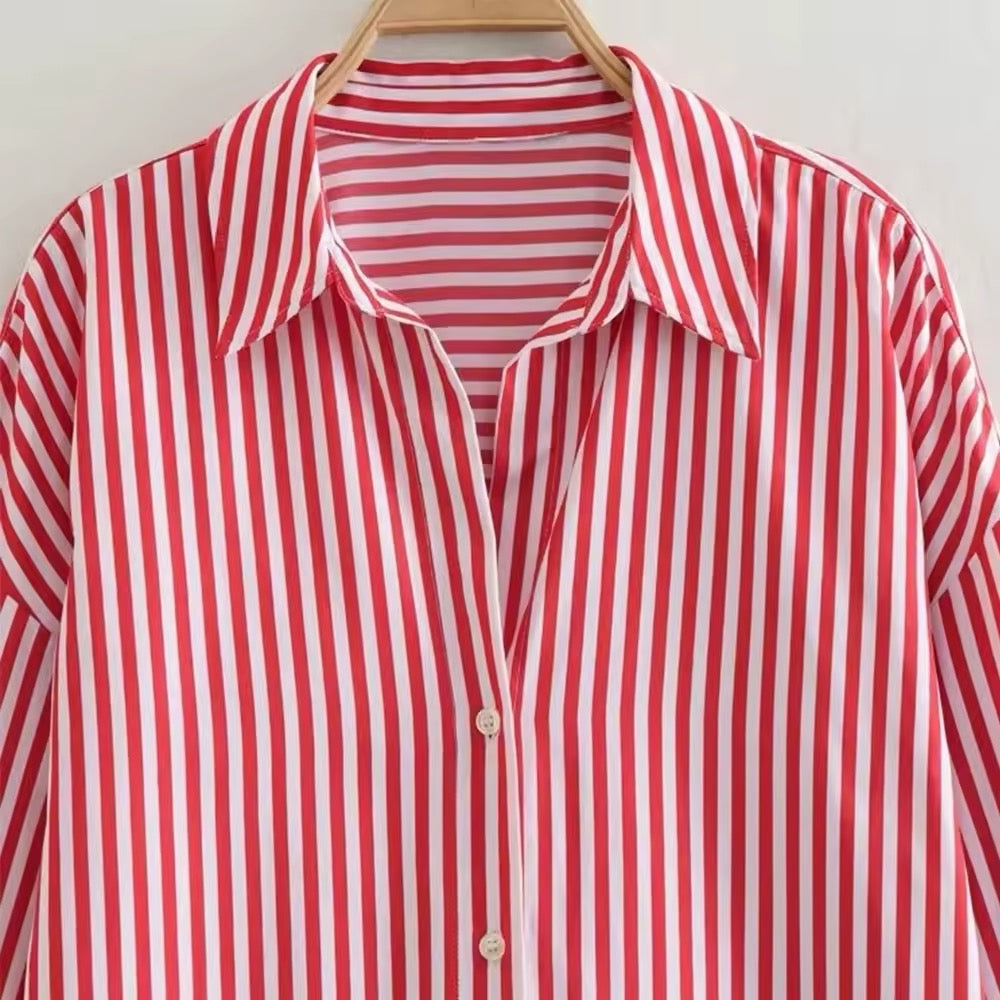 Chemise large avec col revers
