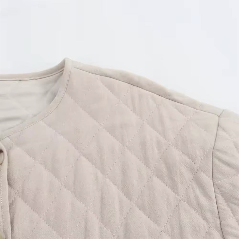 VESTE REMBOURRÉE EFFET LIN