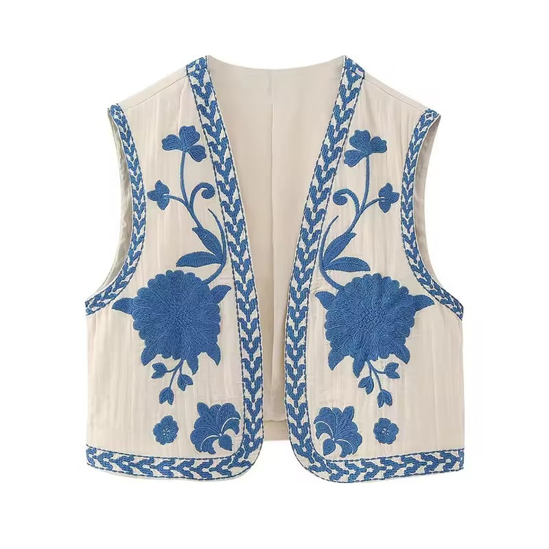 GILET RICAMATO SENZA MANICHE