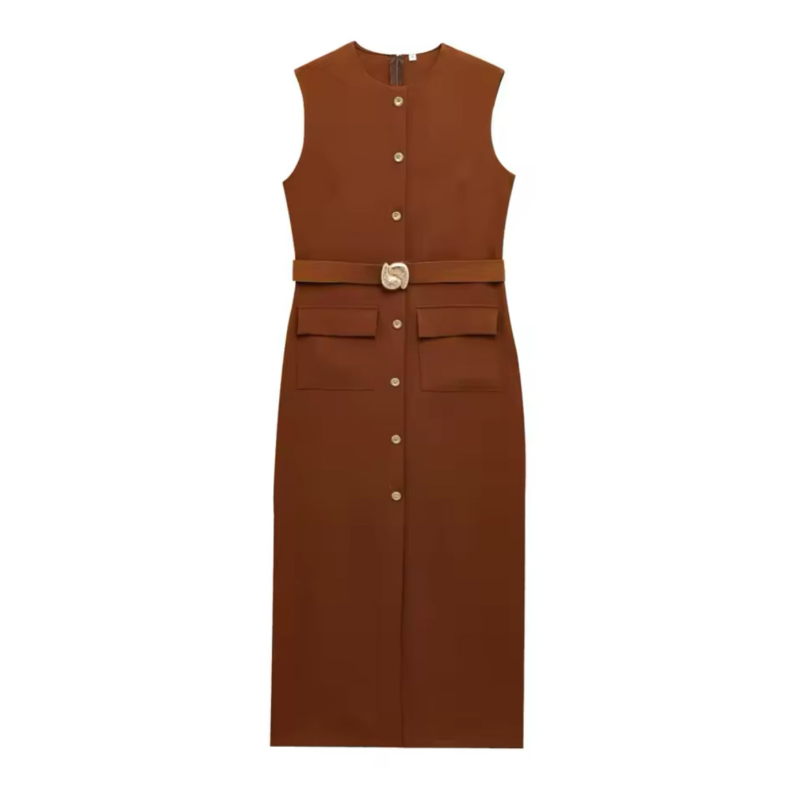 ROBE AVEC CEINTURE DORÉE