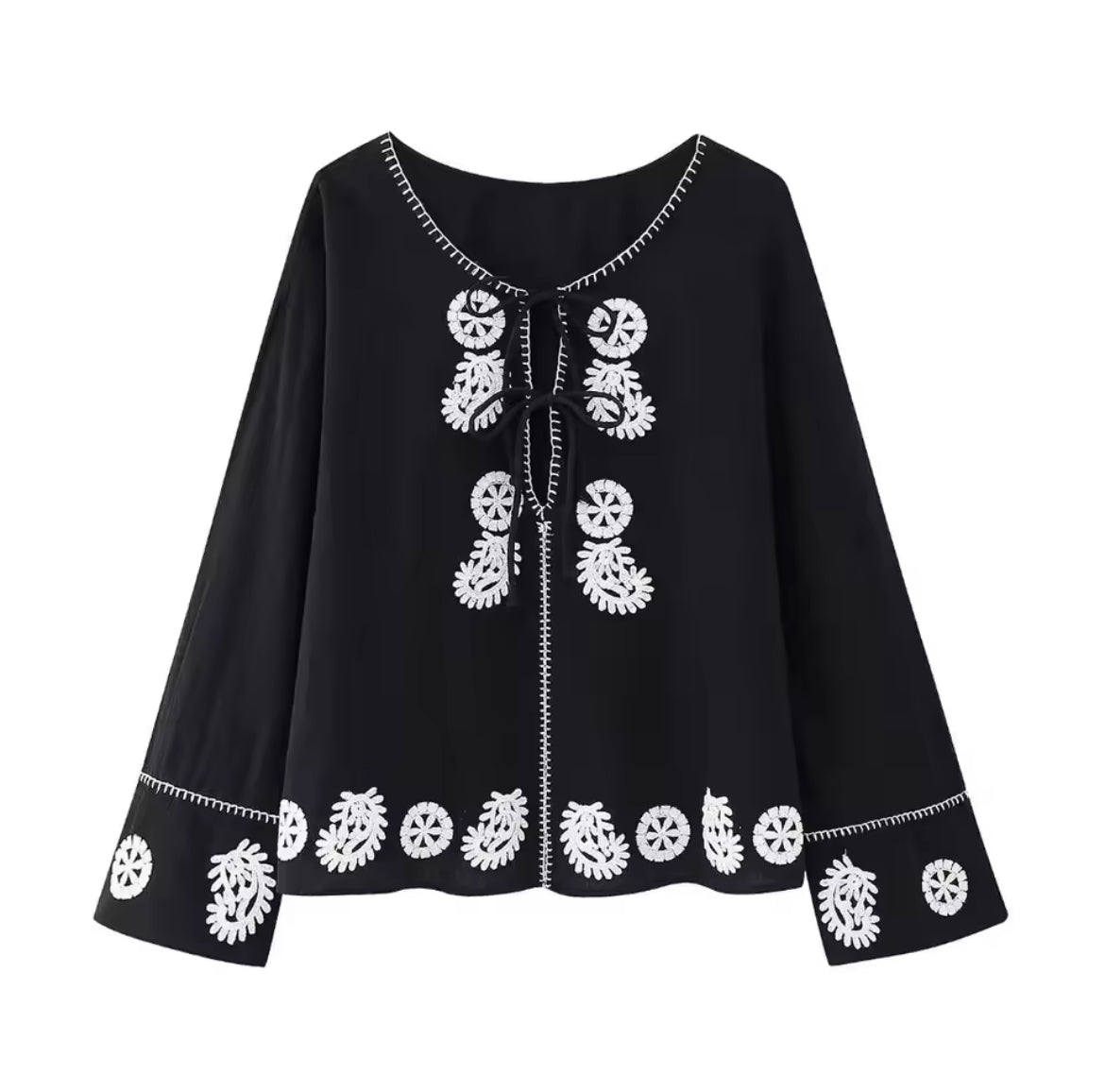 CHEMISIER BRODERIE FLORALE