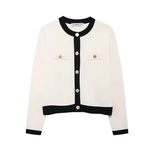 CARDIGAN A SCOLLO ROTONDO