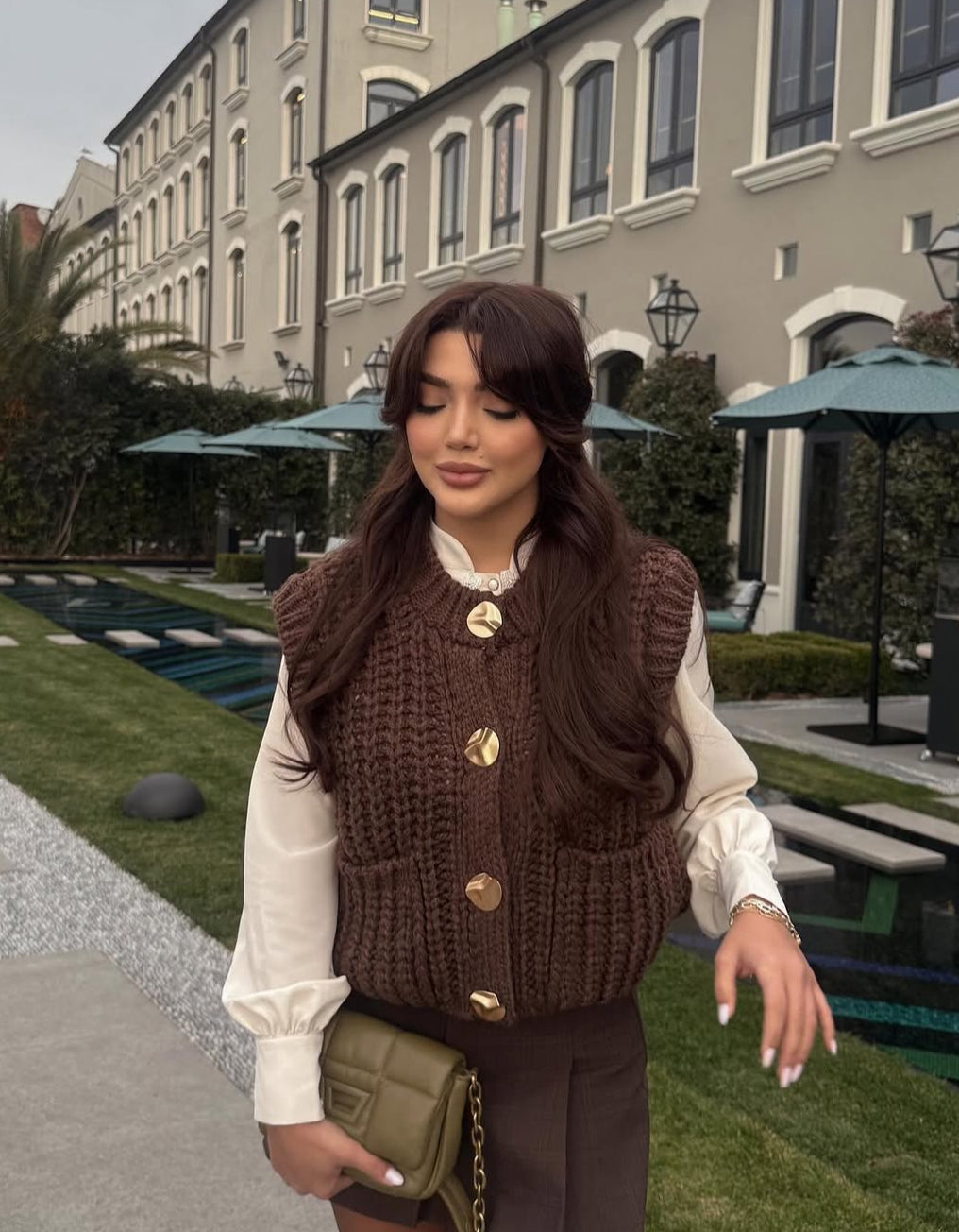 CARDIGAN IN MAGLIA SENZA MANICHE 