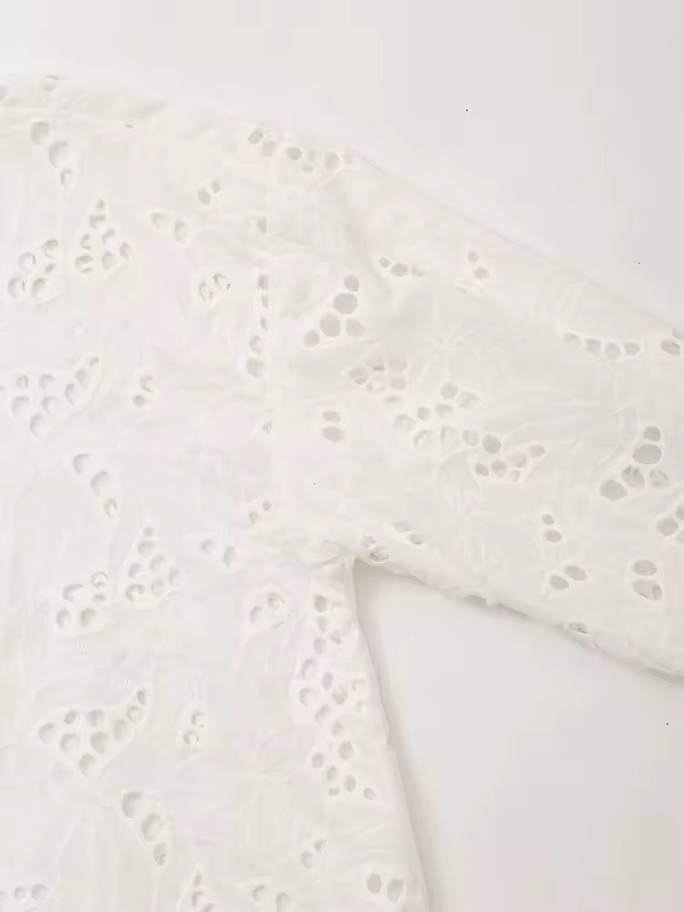 CHEMISE EN BRODERIE FLORALE