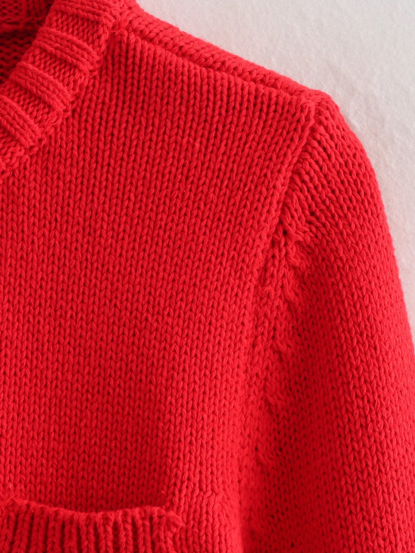 Giacca in maglia rossa • Donna