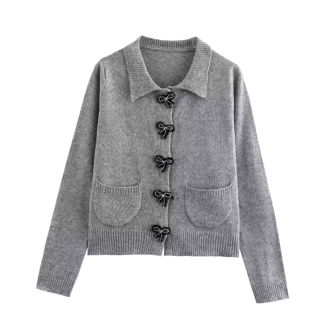 Cardigan con papillon • Donna