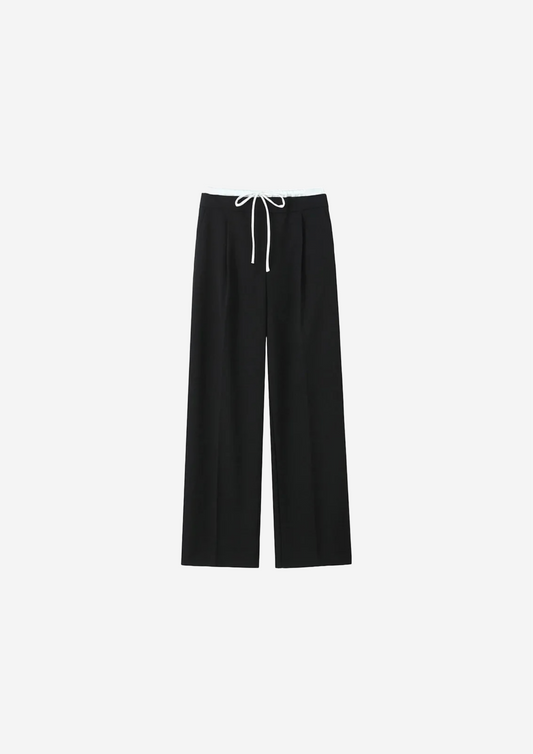 PANTALON À TAILLE ÉLASTIQUE AVEC CORDON