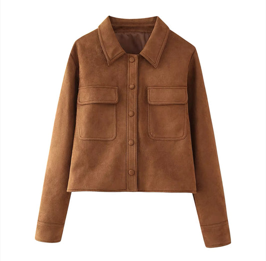 GIACCA IN PELLE SCAMOSCIATA PU