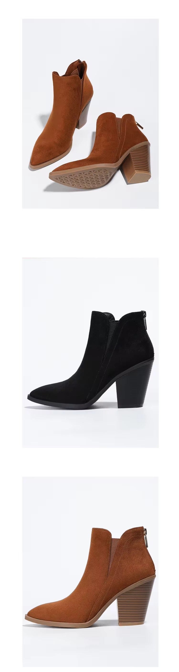 Bottines en cuir PU