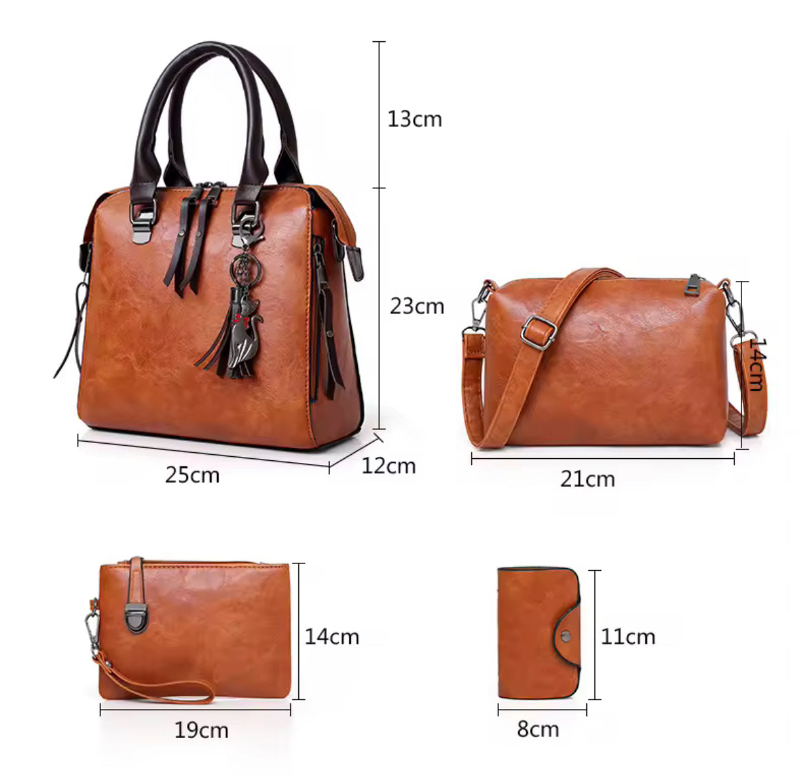 Retro PU Leather Handbag