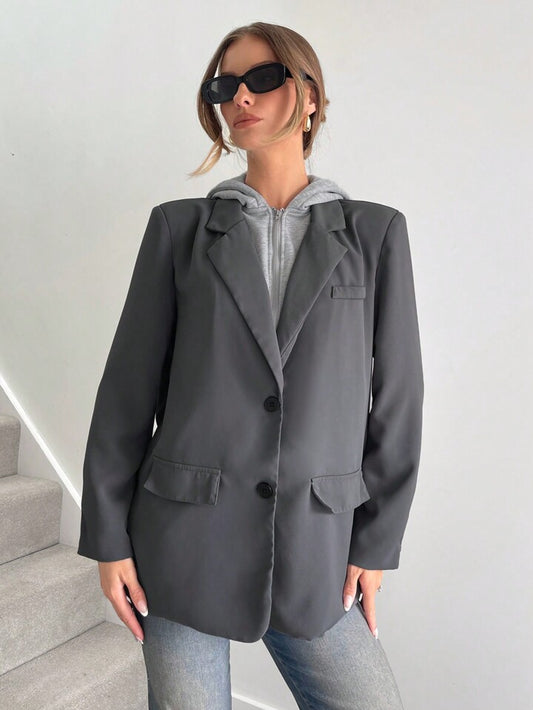 BLAZER CON CAPPUCCIO E ZIP