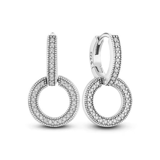 BOUCLES D’OREILLES INCRUSTÉES FAUX DIAMANTS