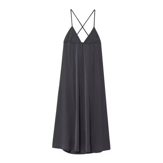 ABITO SEMI-LUNGO CON SPALLINE 
