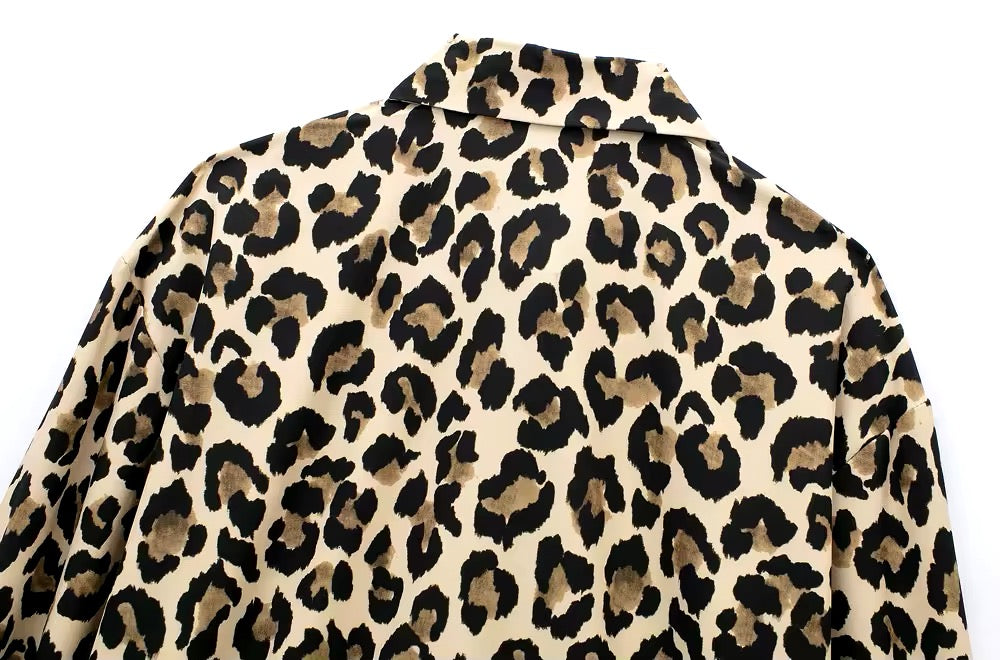 Camicia con stampa leopardata • Donna