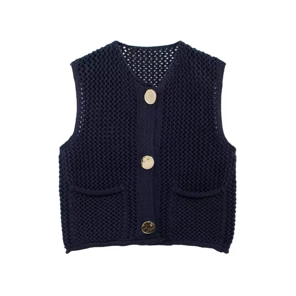 CARDIGAN EN TRICOT SANS MANCHES