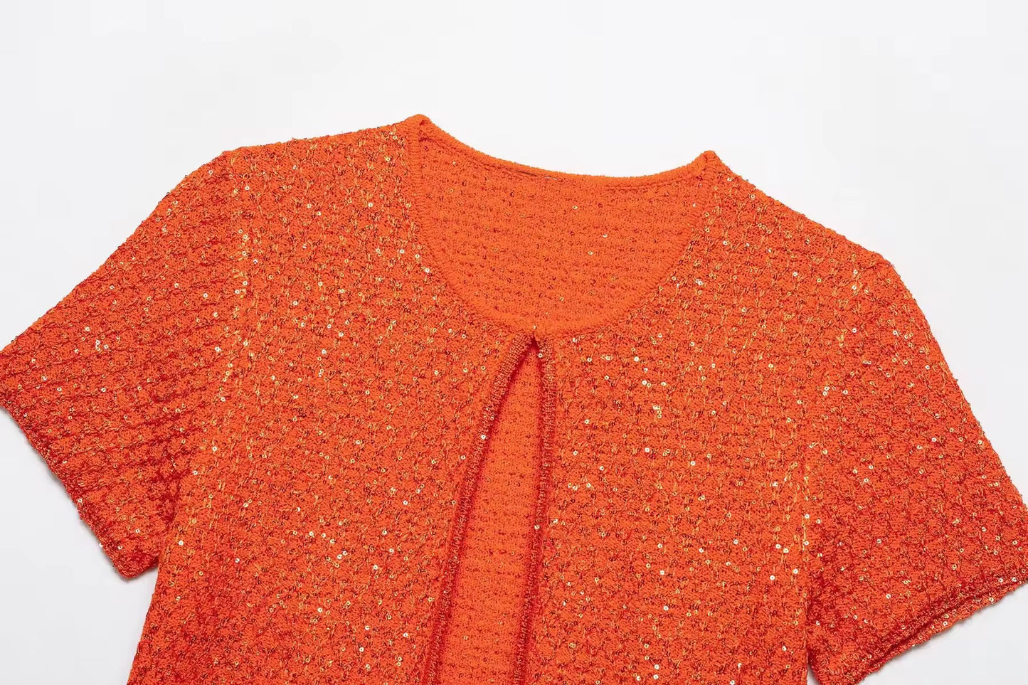TOP IN MAGLIA CON PAILLETTES