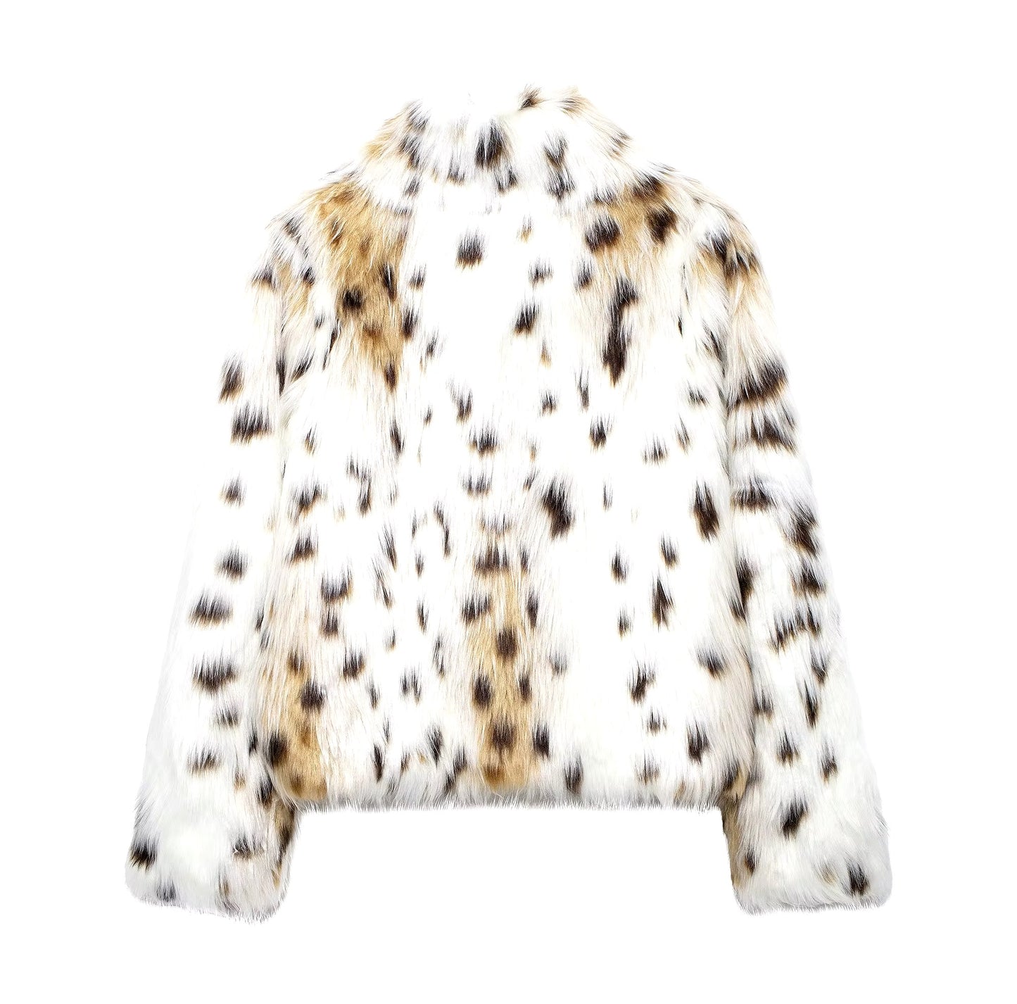 Giacca effetto pelliccia con stampa leopardata • Donna