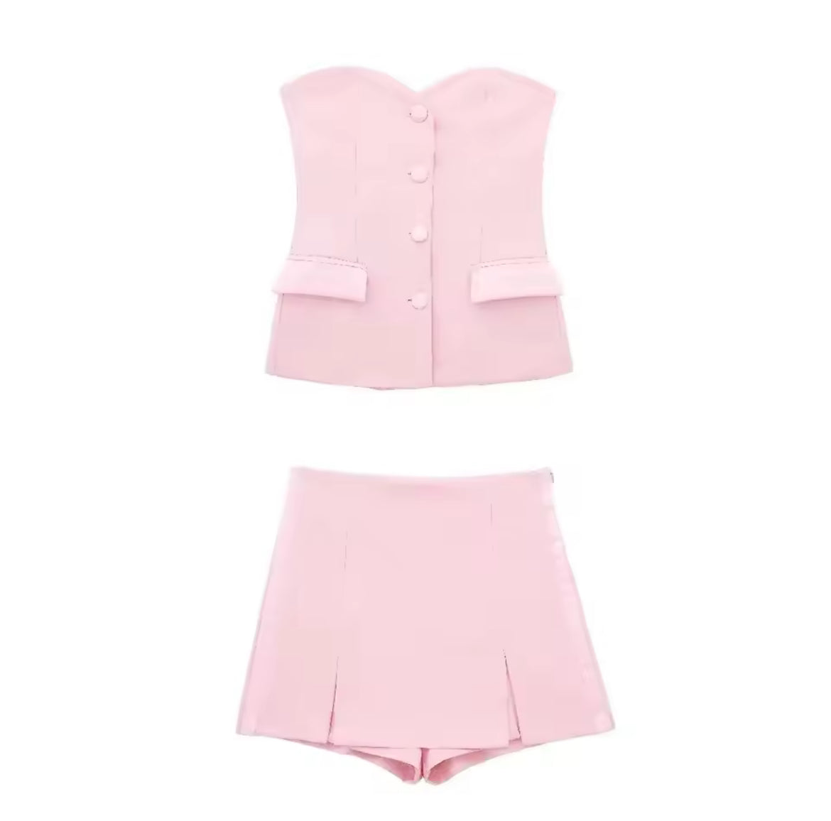 ENSEMBLE BUSTIER À BOUTONS
