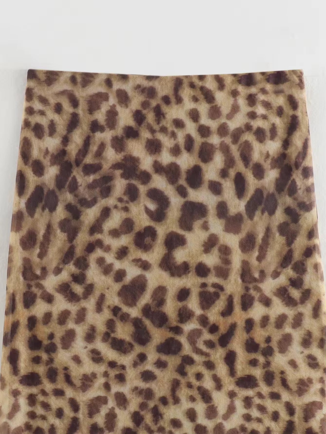 Gonna con stampa leopardata • Donna