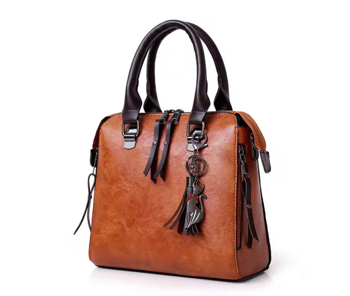 Retro PU Leather Handbag