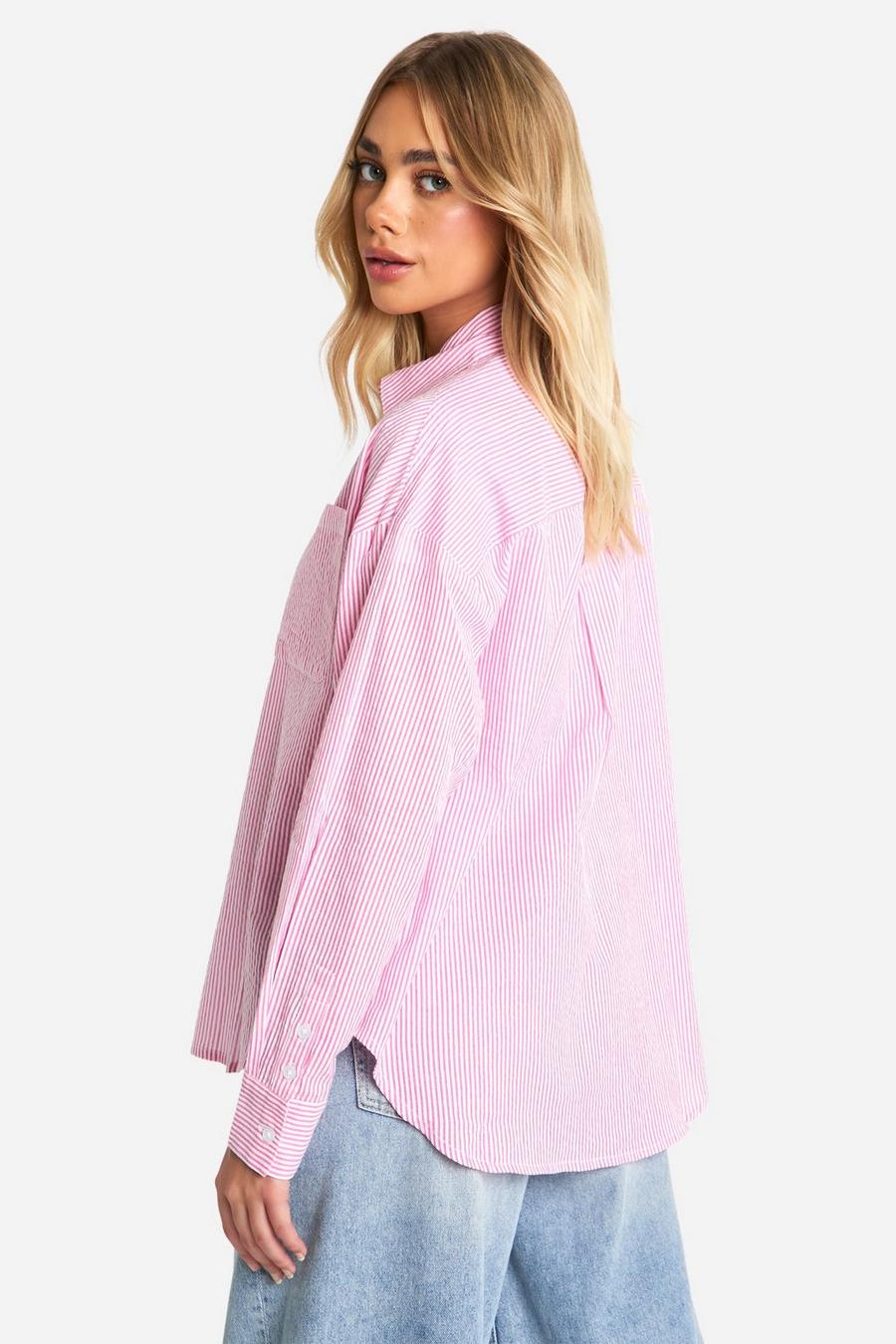 CAMICIA A RIGHE IN TESSUTO CREPE