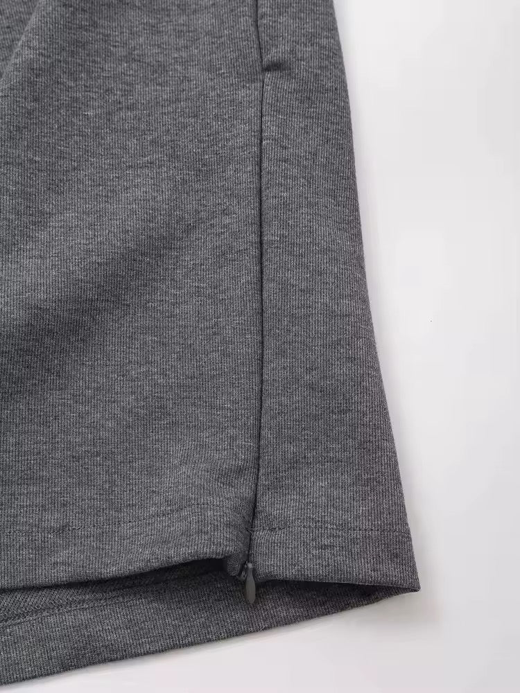 Joggers larghi bianchi minimalisti in vita elastica 