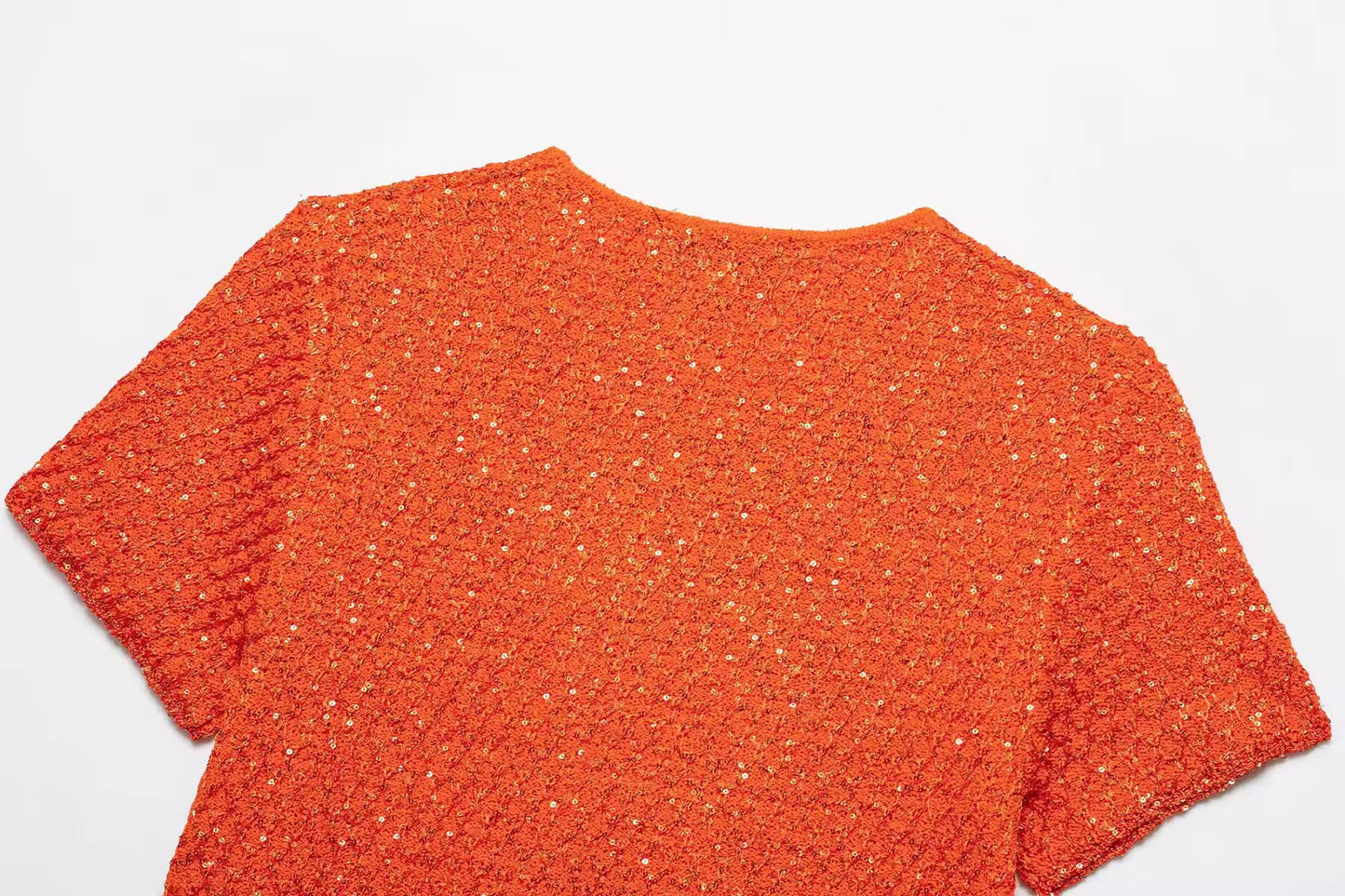 TOP IN MAGLIA CON PAILLETTES