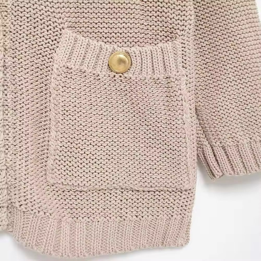 Cardigan in maglia color canarino • Donna