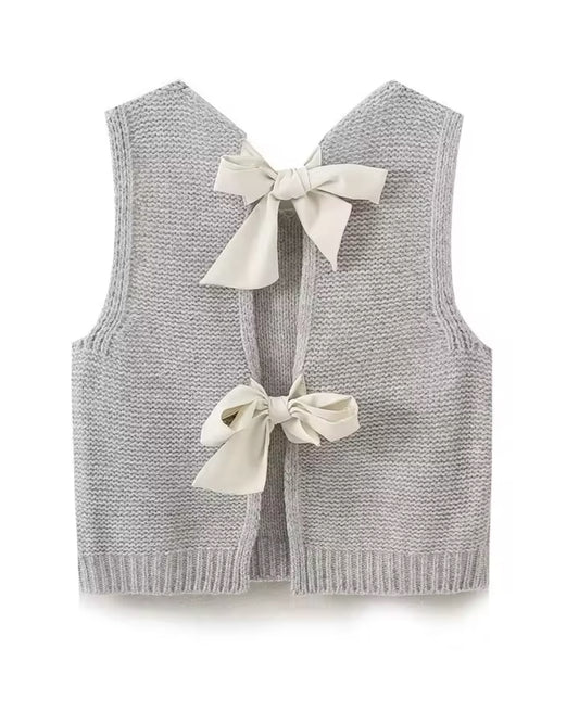 Gilet senza maniche annodato • Donna