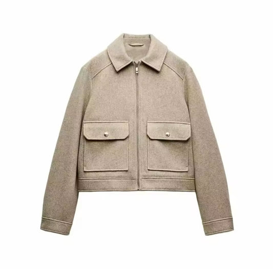 GIACCA CORTA CON ZIP MORBIDA