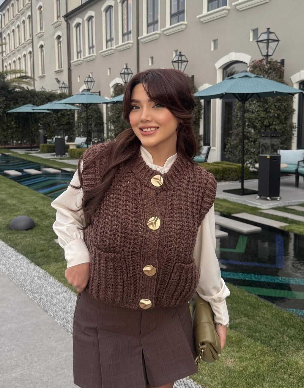 CARDIGAN IN MAGLIA SENZA MANICHE 