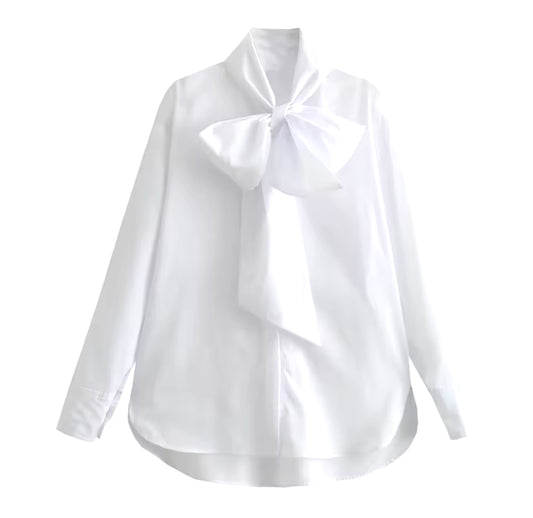 Camicia con fiocco • Donna