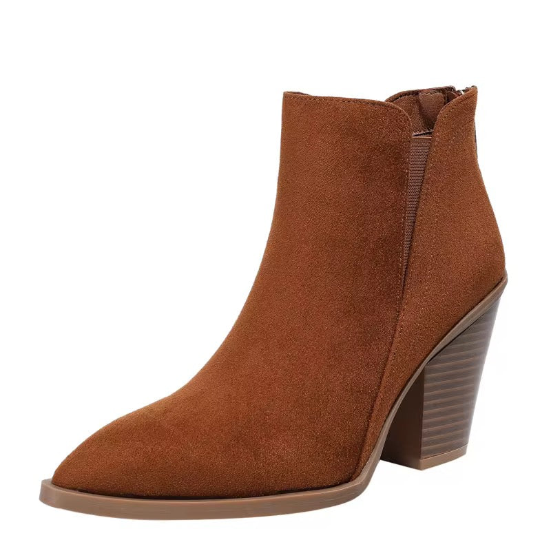 Bottines en cuir PU