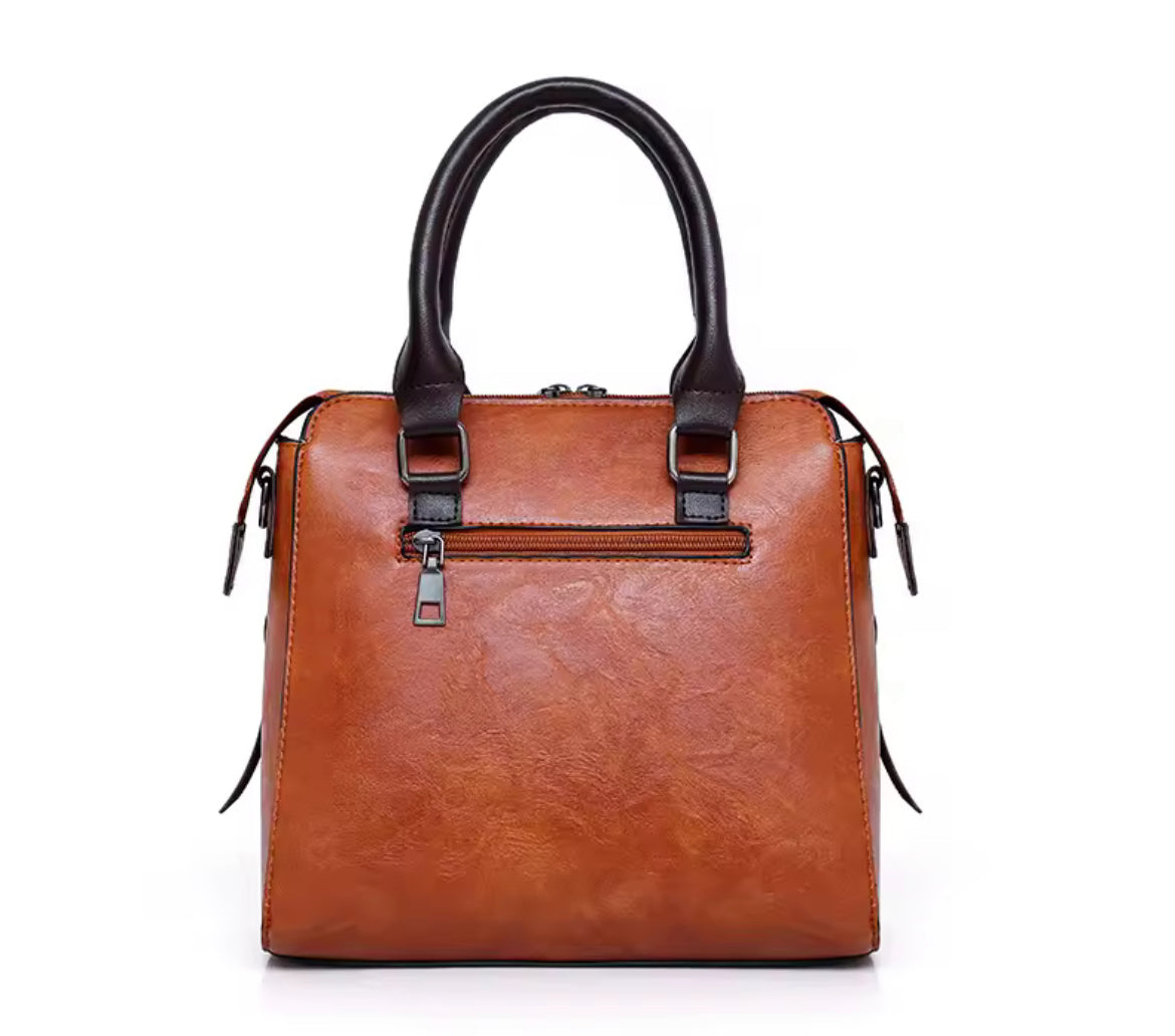 Retro PU Leather Handbag