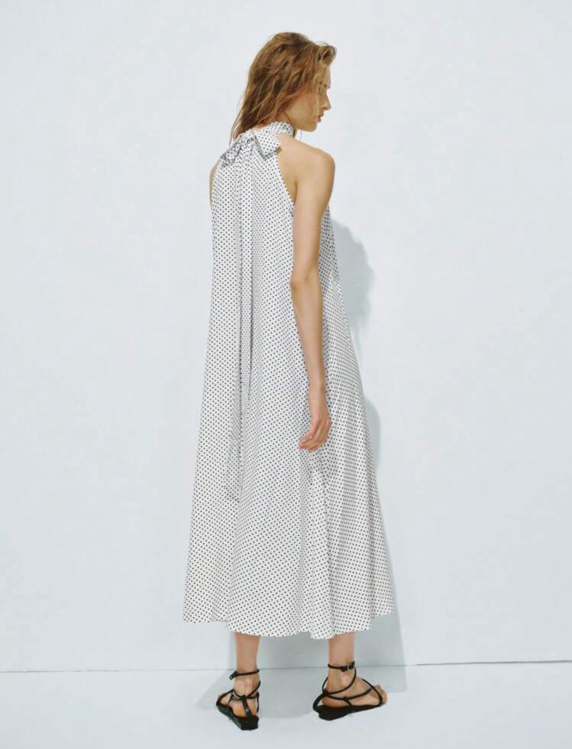 ROBE BUSTIER À POIS